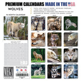 Wolves Wall Calendar 2027 - 12" x 12" Monthly Majestic & Powerful Wild Wolf Wildlife Nature Calendar