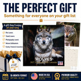 Wolves Wall Calendar 2027 - 12" x 12" Monthly Majestic & Powerful Wild Wolf Wildlife Nature Calendar