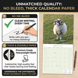 Sheep Wall Calendar 2027 - 12" x 12" Monthly Gentle & Pastoral Farm Animal Sheep Breed Calendar