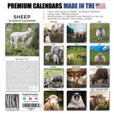 Sheep Wall Calendar 2027 - 12" x 12" Monthly Gentle & Pastoral Farm Animal Sheep Breed Calendar