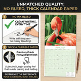 Flamingo Wall Calendar 2027 - 12" x 12" Monthly Vibrant Pink Flamingo Tropical Wading Bird Calendar