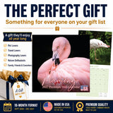 Flamingo Wall Calendar 2027 - 12" x 12" Monthly Vibrant Pink Flamingo Tropical Wading Bird Calendar