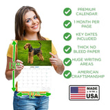 Airedale Wall Calendar 2027 - 12" x 9" 14-Month Dog Breed Calendar