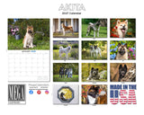 Akita Wall Calendar 2027 - 12" x 9" 14-Month Dog Breed Calendar