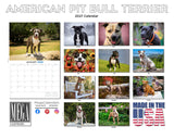 American Pit Bull Terrier Wall Calendar 2027 - 12" x 9" 14-Month Dog Breed Calendar