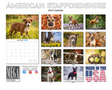 American Staffordshire Terrier Wall Calendar 2027 - 12" x 9" 14-Month Dog Breed Calendar