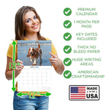 Basset Hound Wall Calendar 2027 - 12" x 9" 14-Month Dog Breed Calendar
