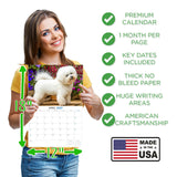 Bichon Frise Wall Calendar 2027 - 12" x 9" 14-Month Dog Breed Calendar
