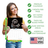 Black Labrador Puppies Wall Calendar 2027 - 12" x 9" 14-Month Dog Breed Calendar