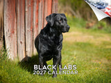 Black Labrador Wall Calendar 2027 - 12" x 9" 14-Month Dog Breed Calendar