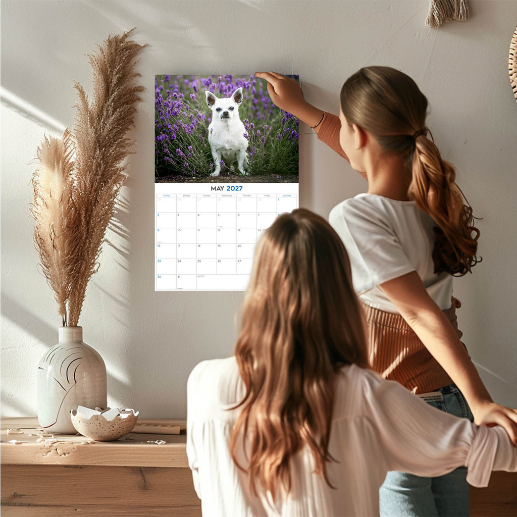 Chihuahua Wall Calendar 2027 - 12" x 9" 14-Month Dog Breed Calendar