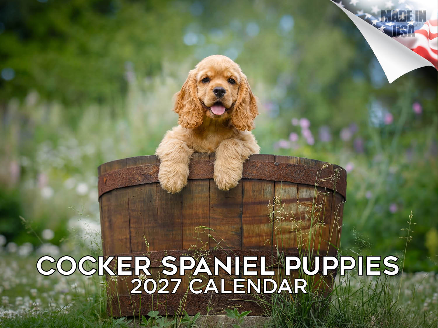 Cocker Spaniel Puppies Wall Calendar 2027 - 12