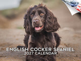 English Cocker Spaniel Wall Calendar 2027 - 12" x 9" 14-Month Dog Breed Calendar