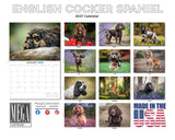English Cocker Spaniel Wall Calendar 2027 - 12" x 9" 14-Month Dog Breed Calendar
