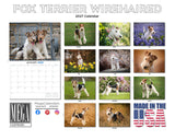 Wirehaired Fox Terrier Wall Calendar 2027 - 12" x 9" 14-Month Dog Breed Calendar