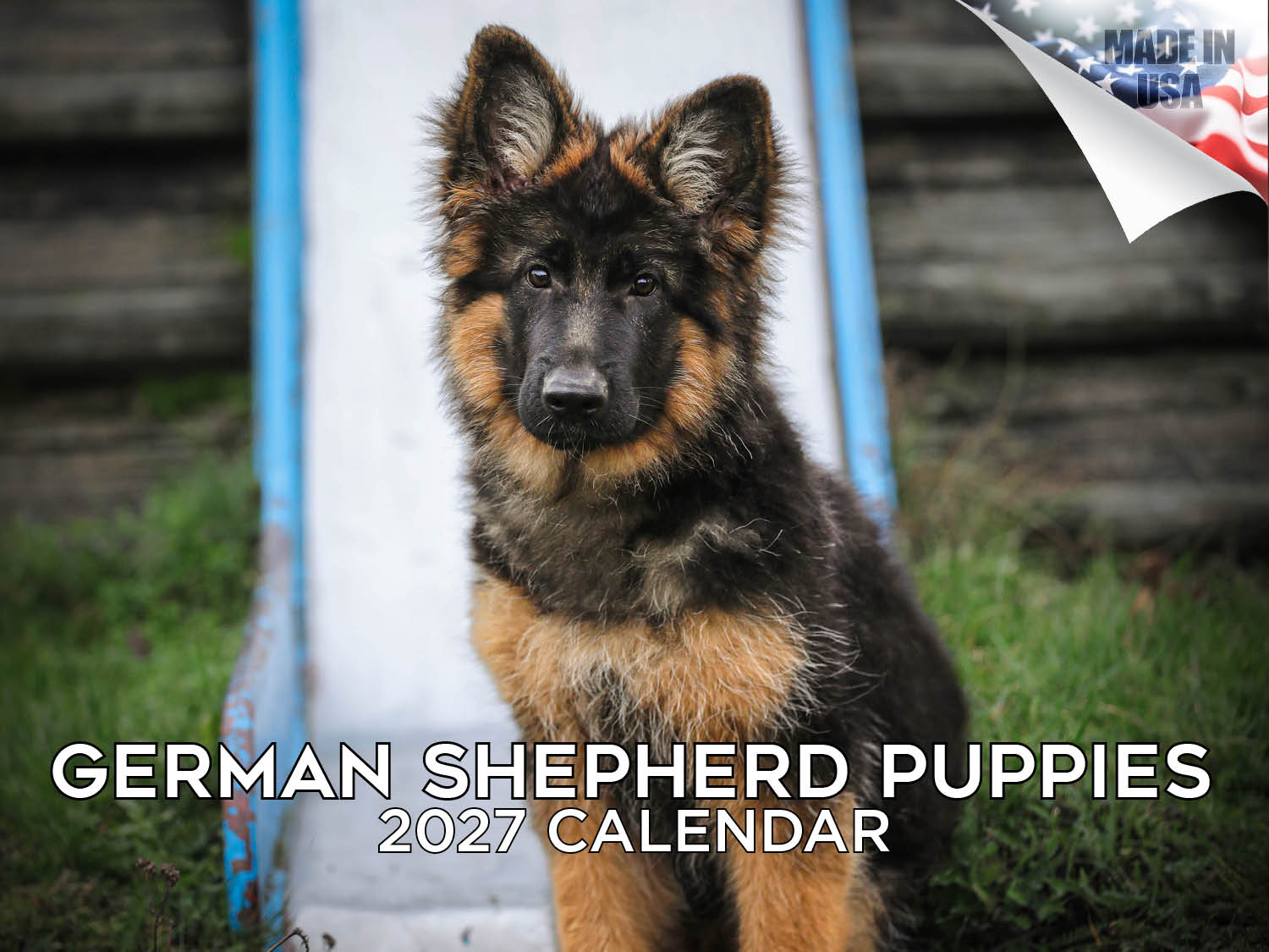 German Shepherd Puppies Wall Calendar 2027 - 12