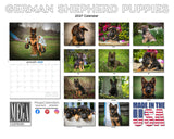 German Shepherd Puppies Wall Calendar 2027 - 12" x 9" 14-Month Dog Breed Calendar
