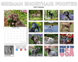German Shorthaired Pointer Wall Calendar 2027 - 12" x 9" 14-Month Dog Breed