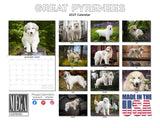 Great Pyrenees Wall Calendar 2027 - 12" x 9" 14-Month Dog Breed Calendar