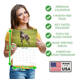Italian Greyhound Wall Calendar 2027 - 12" x 9" 14-Month Dog Breed Calendar