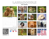 Labradoodle Wall Calendar 2027 - 12" x 9" 14-Month Dog Breed Calendar