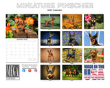 Miniature Pinscher Wall Calendar 2027 - 12" x 9" 14-Month Dog Breed Calendar