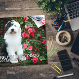 Old English Sheepdog Wall Calendar 2027 - 12" x 9" 14-Month Dog Breed Calendar