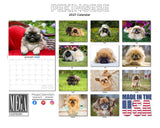 Pekingese Wall Calendar 2027 - 12" x 9" 14-Month Dog Breed Calendar