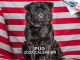 Pug Wall Calendar 2027 - 12" x 9" 14-Month Dog Breed Calendar
