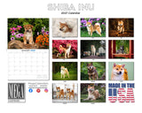 Shiba Inu Wall Calendar 2027 - 12" x 9" 14-Month Dog Breed Calendar