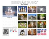 Siberian Husky Wall Calendar 2027 - 12" x 9" 14-Month Dog Breed Calendar