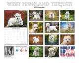 West Highland White Terrier Wall Calendar 2027 - 12" x 9" 14-Month Dog Breed