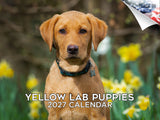 Yellow Labrador Puppies Wall Calendar 2027 - 12" x 9" 14-Month Dog Breed Calendar