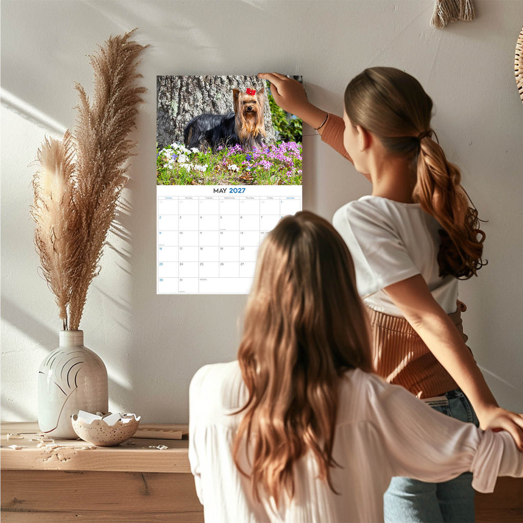 Yorkshire Terrier Wall Calendar 2027 - 12" x 9" 14-Month Dog Breed Calendar