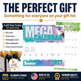 Watercolors Large Grid Wall Calendar 2027 - 12" x 12" Monthly Artistic Floral Watercolor Calendar