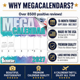 Watercolors Large Grid Wall Calendar 2027 - 12" x 12" Monthly Artistic Floral Watercolor Calendar