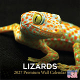 Lizards Wall Calendar 2027 - 12" x 12" Monthly Exotic Reptiles & Colorful Scaled Terrarium Nature Calendar