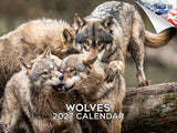 Wolves Wall Calendar 2027 - 12" x 9" 14-Month Wildlife Nature Calendar