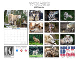 Wolves Wall Calendar 2027 - 12" x 9" 14-Month Wildlife Nature Calendar