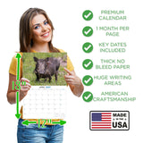 African Wildlife Wall Calendar 2027 - 12" x 9" 14-Month Safari Animal Calendar
