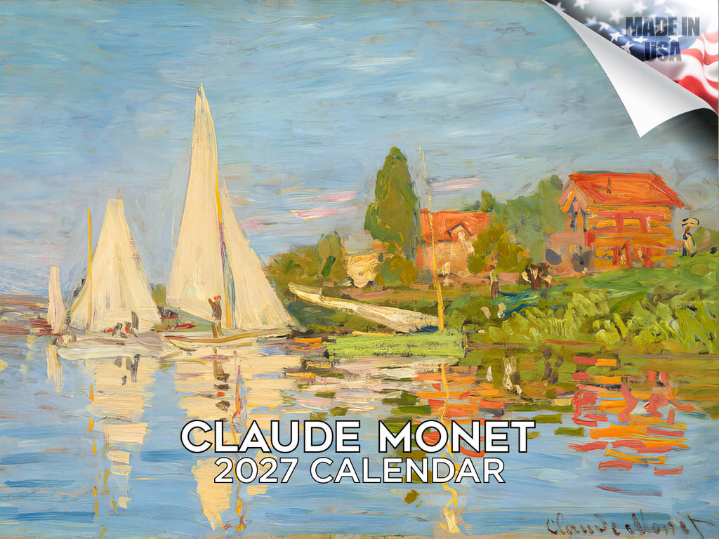 Claude Monet Wall Calendar 2027 - 12" x 9" 14-Month Impressionist Fine Art Calendar