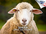 Sheep Wall Calendar 2027 - 12" x 9" 14-Month Farm Animal Calendar