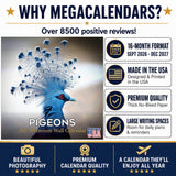 Pigeons Wall Calendar 2027