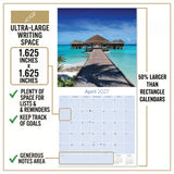 Amazing Beaches Wall Calendar 2027 - 12" x 12" Monthly Breathtaking Tropical Paradise Coastal Scenery Calendar