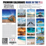 Amazing Beaches Wall Calendar 2027 - 12" x 12" Monthly Breathtaking Tropical Paradise Coastal Scenery Calendar