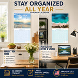 Amazing Beaches Wall Calendar 2027 - 12" x 12" Monthly Breathtaking Tropical Paradise Coastal Scenery Calendar