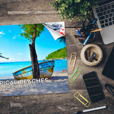 Tropical Beaches Wall Calendar 2027 - 12" x 9" 14-Month Scenic Calendar