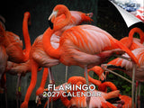 Flamingo Wall Calendar 2027 - 12" x 9" 14-Month Tropical Bird Calendar