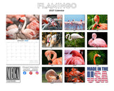 Flamingo Wall Calendar 2027 - 12" x 9" 14-Month Tropical Bird Calendar