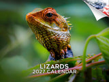 Lizards Wall Calendar 2027 - 12" x 9" 14-Month Reptile Wildlife Calendar